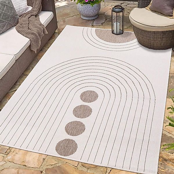 Carpet City Outdoorteppich »DUO RUG 5739«, rechteckig, 5 mm Höhe, Wendetepp günstig online kaufen