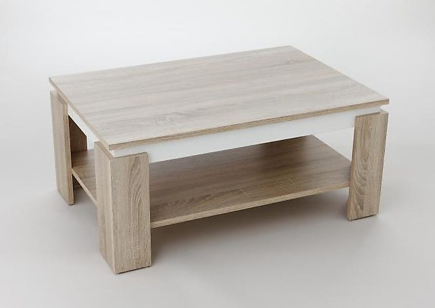 Couchtisch TIM II von Hela Sonoma Eiche / Weiss günstig online kaufen