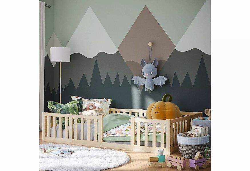 Bellabino Kinderbett Tapi (120x200 cm, natur), aus Kiefer Massivholz, in ve günstig online kaufen