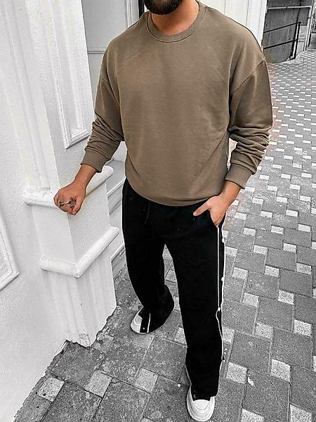 Megaman Jeans Rundhalspullover Oversize Pullover Herren Sweatshirt Rundhals günstig online kaufen