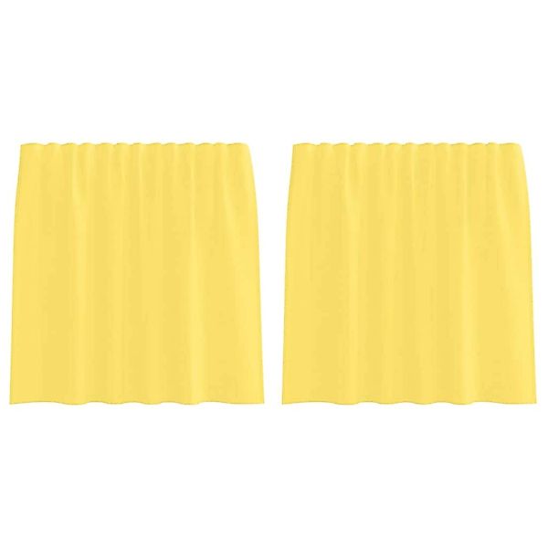 vidaXL Voile Vorhänge mit Stangentaschen 2 Stk Gelb 4102226 günstig online kaufen