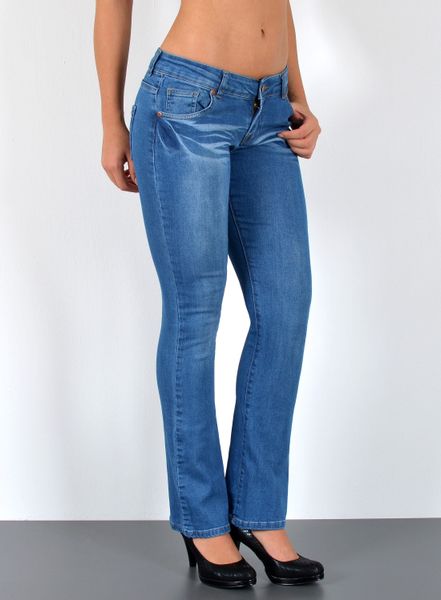 ESRA Bootcut-Jeans Low Waist Jeans Damen günstig online kaufen
