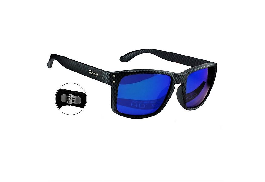 Rennec Sonnenbrille (1x Markenbrille in Carbon Look mit Brillenbeutel) Pola günstig online kaufen