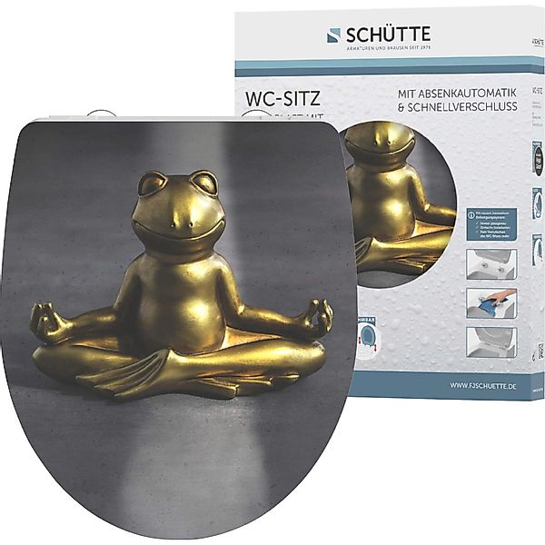 Schütte WC-Sitz  Relaxing Frog Duroplast mit Absenkautomatik & Schnellversc günstig online kaufen