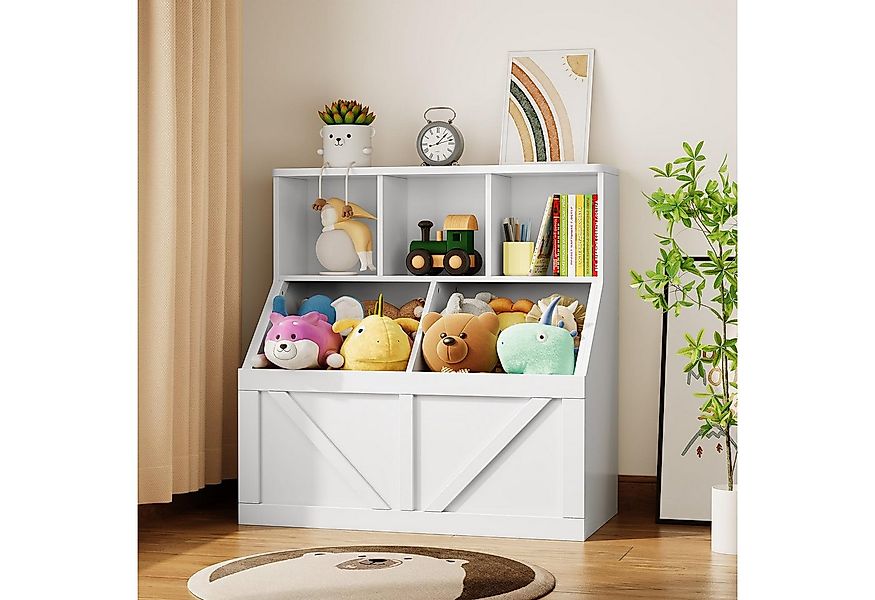 GarveeMore Kinderregal Bücherregal Kinder Spielzeugregal 90x42x92cm günstig online kaufen