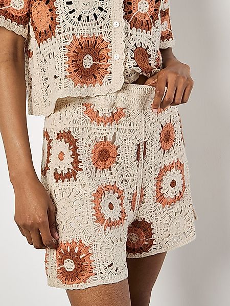Apricot Shorts Gehäkelte Shorts, in Quadrate günstig online kaufen