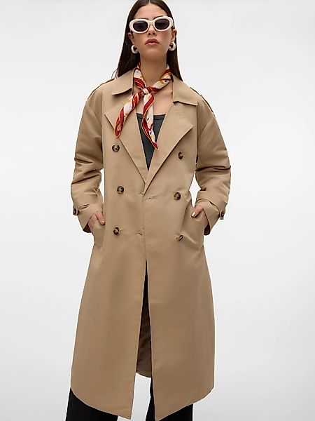 Vero Moda Trenchcoat "VMCHLOE LONG TRENCHCOAT GA NOOS", Zweireiher mit Bind günstig online kaufen