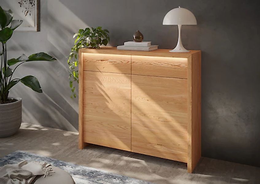 Home affaire Kommode »Léopoldine«, Kommode aus Kernbuche, inkl. LED-Beleuch günstig online kaufen