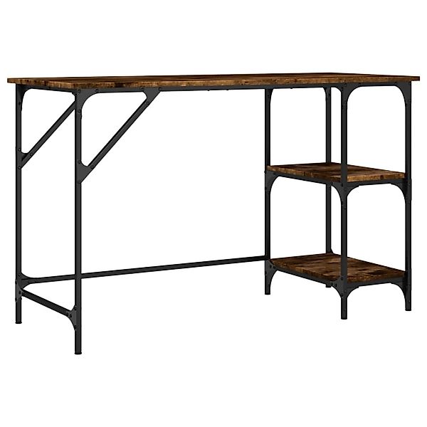 vidaXL Schreibtisch Räuchereiche 120x50x75 cm Metall Holzwerkstoff 845323 günstig online kaufen