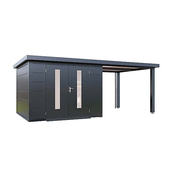 Finnhaus Wolff Metall-Gerätehaus Elvar 6030 Anthrazit günstig online kaufen