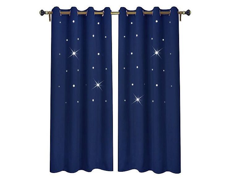 Rosnek Vorhang Sterne Vorhang Kinderzimmer Gardinen, Verdunklungs BLICKDICH günstig online kaufen