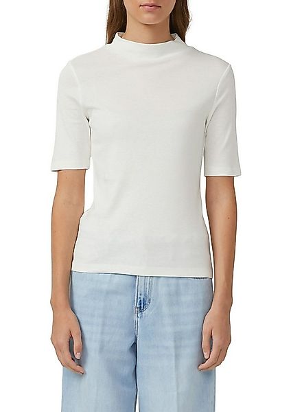 s.Oliver T-Shirt Sommershirt mit Stehkragen und in Ripp-Optik günstig online kaufen