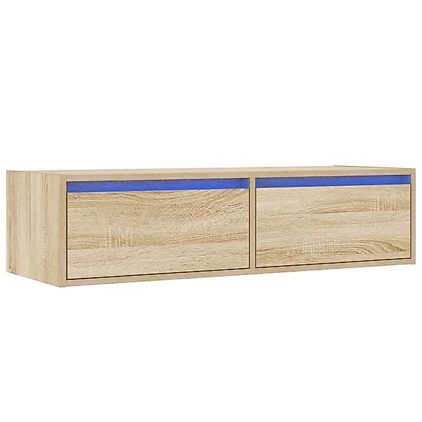 vidaXL TV-Schrank mit LED-Leuchten Sonoma-Eiche 100x35,5x25 cm 860240 günstig online kaufen