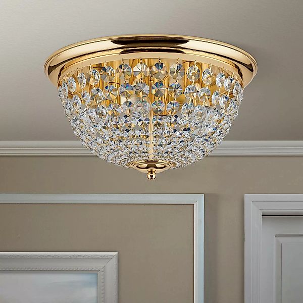 Deckenleuchte Plafond, gold/transparent, Ø 47 cm günstig online kaufen