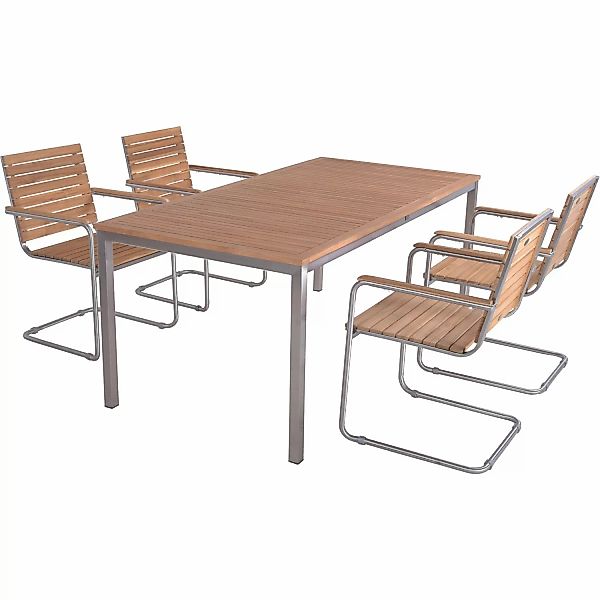 Garden Pleasure Gartenmöbel-Set-02 Denver 5-teilig Teak FSC® günstig online kaufen