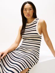 Tommy Hilfiger Sweatkleid CROCHET C-NK SL günstig online kaufen