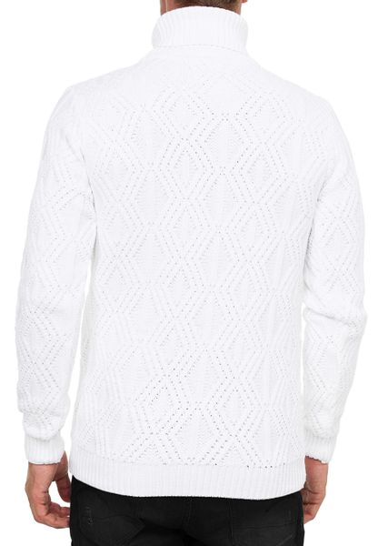 R-NEAL Rollkragenpullover Melierter Grobstrick Rollkragen-Pullover Business günstig online kaufen