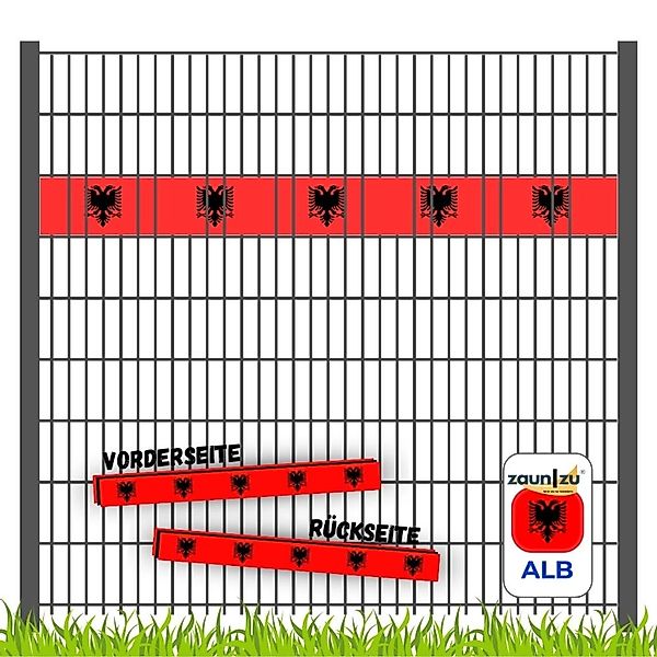 zaunzu Sichtschutz Fanartikel Albanien für Doppelstabmatten Akzentstreifen günstig online kaufen