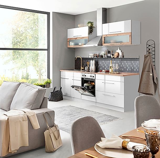 KOCHSTATION Küchenzeile "KS-Wien" Breite 260 cm, wahlweise mit E-Geräten günstig online kaufen