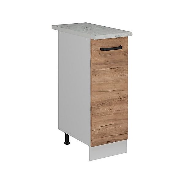 Vicco Apothekerschrank R-Line, Goldkraft Eiche/Weiß, 30 cm AP Marmor günstig online kaufen