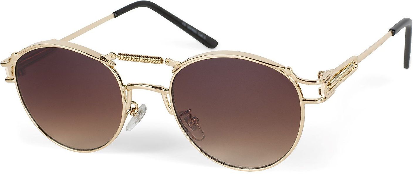 styleBREAKER Sonnenbrille Panto Sonnenbrille mit Federn günstig online kaufen