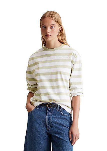 Marc O'Polo DENIM Langarmshirt aus garngefärbtem Heavy Jersey günstig online kaufen