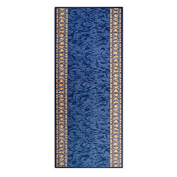 KARAT Teppichläufer Rügen nach Maß Klassischer Wohnteppich Blau 67 x 150 cm günstig online kaufen