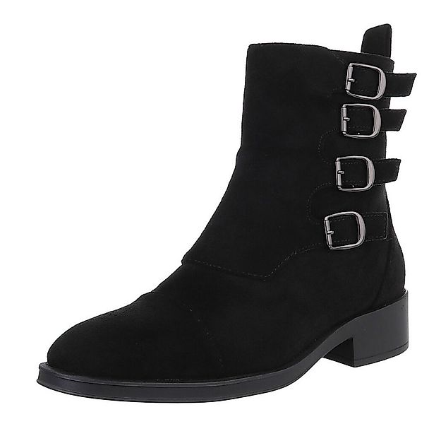 Ital-Design Damen Bikerschuhe Biker Stiefelette (88489476) Blockabsatz West günstig online kaufen