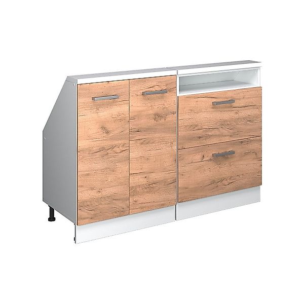 Vicco Unterschrank R-Line, Goldkraft Eiche/Weiß, 120 günstig online kaufen