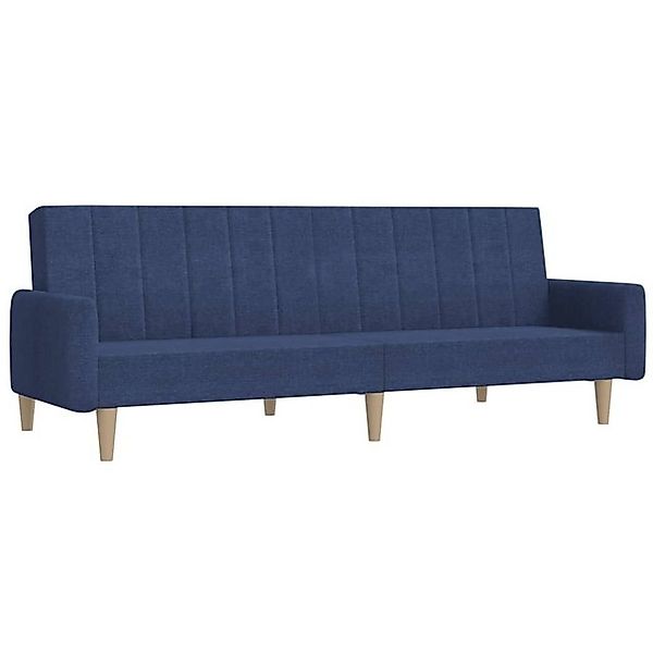 vidaXL Schlafsofa, Sofa 2-Sitzer Blau Stoff günstig online kaufen