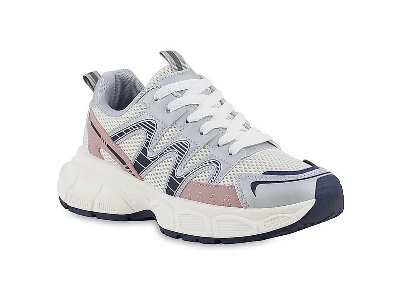 VAN HILL 841699 Plateausneaker Damen Plateau Sneaker Schnürer Metallic Prof günstig online kaufen