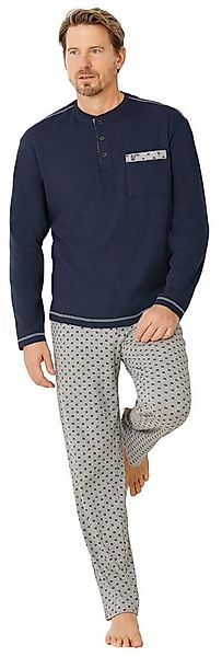 Hajo Schlafanzug Herren Pyjama lang (2 tlg) Baumwolle günstig online kaufen