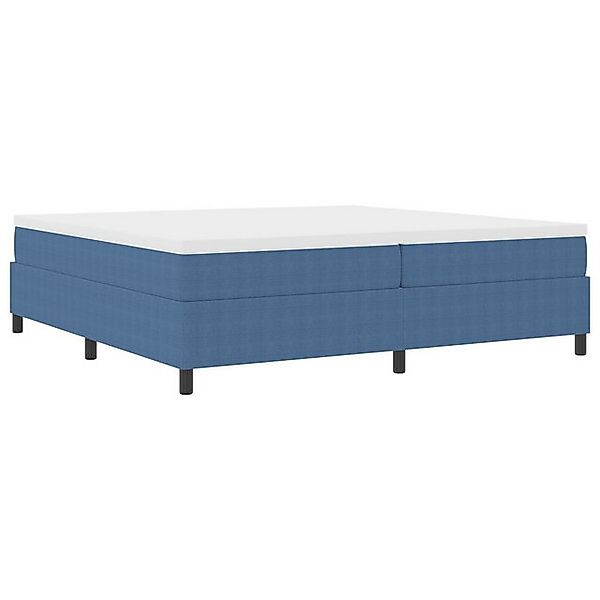 vidaXL Bett Boxspringbett Blau 200x200 cm Cord-Stoff (1-tlg) günstig online kaufen