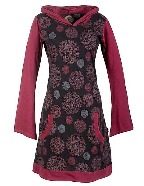 Vishes Jerseykleid Langarm Baumwollkleid mit Zipfelkapuze und Taschen Elfen günstig online kaufen