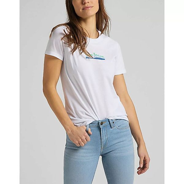 Lee Slim Logo Kurzärmeliges T-shirt S Bright White günstig online kaufen