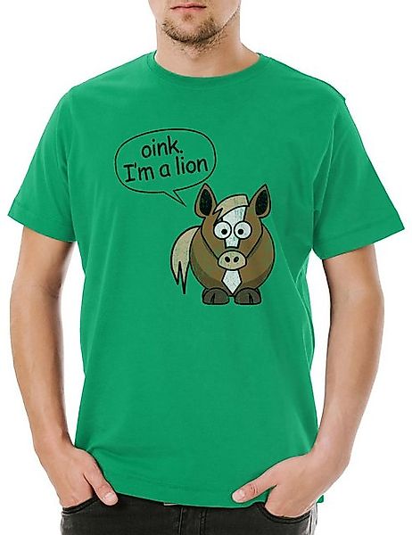 Urban Backwoods Print-Shirt I'm A Lion Herren T-Shirt Löwe Modern Pferd Kat günstig online kaufen