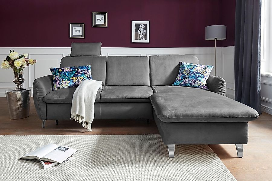 sit&more Ecksofa »Daytona L-Form« mit Federkern, einer Kopfstütze und wahlw günstig online kaufen