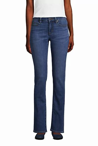 Straight Fit Öko Jeans Mid Waist, Damen, Größe: 38 32 Normal, Blau, Baumwol günstig online kaufen