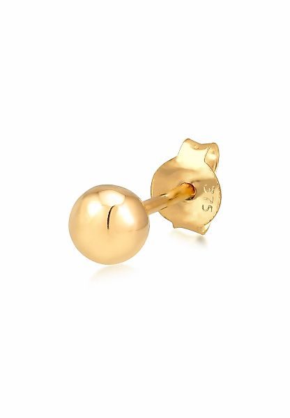 Elli Premium Single-Ohrstecker "Single Ohrstecker Kugel Ball 375 Gelbgold" günstig online kaufen