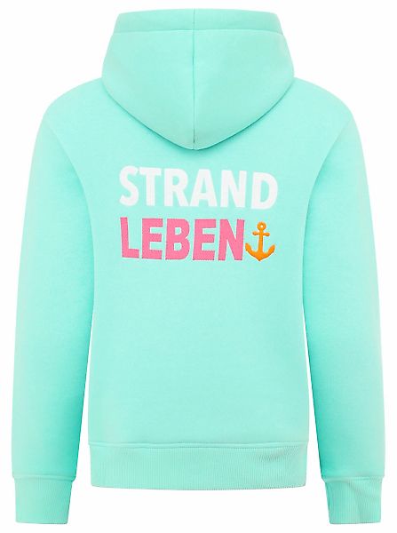 Zwillingsherz Hoodie ""Meine Heimat"", mit aufgesticktem "Strand"-Schriftzu günstig online kaufen