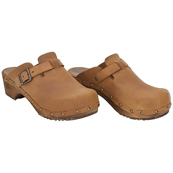 Sanita Wood-Kristel Open Clog Cognac Sandale günstig online kaufen