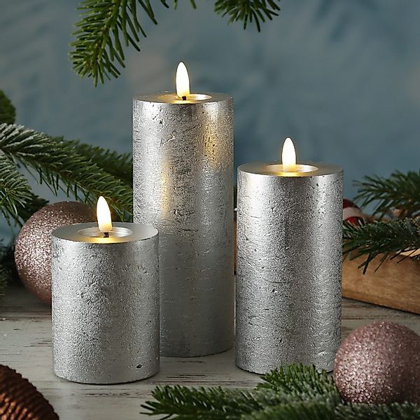 MARELIDA LED-Kerze LED Kerzenset LINA Rustik günstig online kaufen