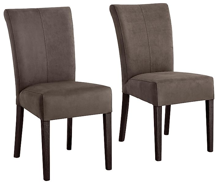 Home affaire Esszimmerstuhl »Queen«, (Set), 2 St., Luxus-Microfaser, Beine günstig online kaufen
