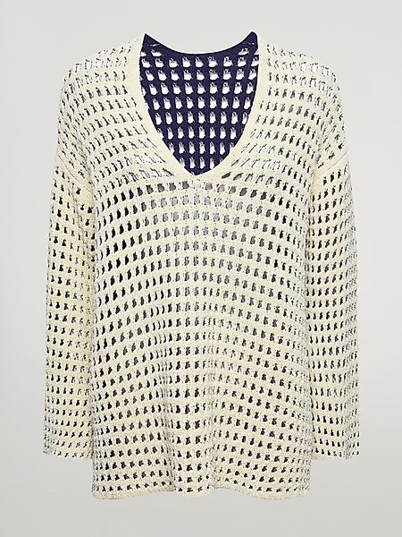 Wolford - Knit Net Top Long Sleeves, Frau, afterglow/navy, Größe: L günstig online kaufen