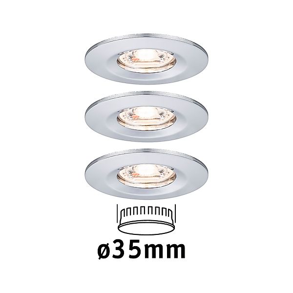 Paulmann "LED Einbauleuchte Nova Mini Coin Basisset starr IP44 rund 65mm Co günstig online kaufen