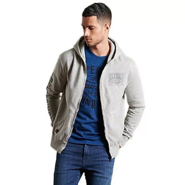 Superdry Modern Workwear Sweatshirt Mit Reißverschluss S Peppered Grey Grit günstig online kaufen