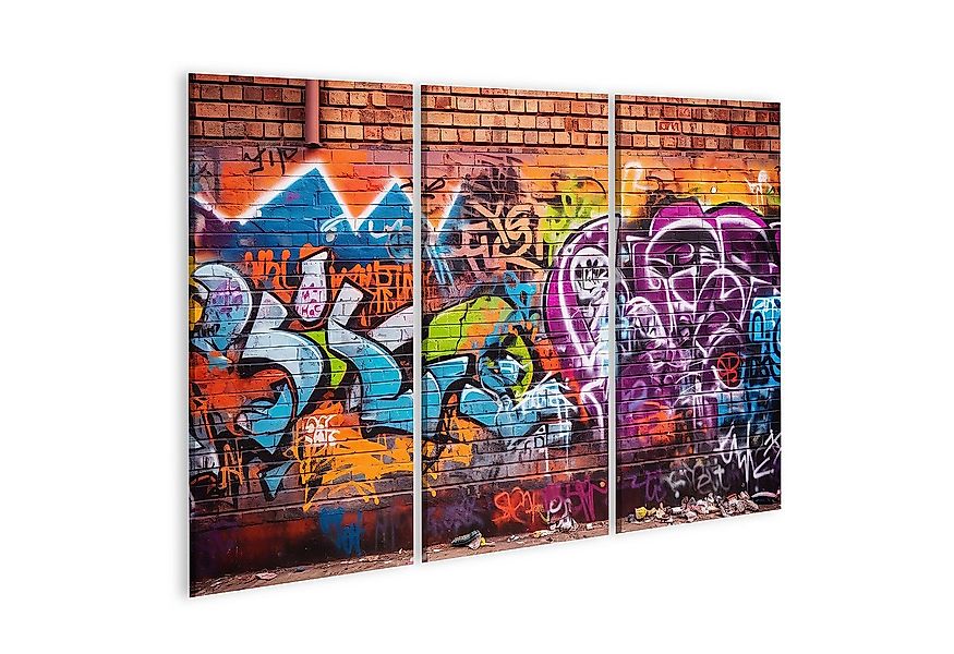islandburner Leinwandbild Graffiti Wand Bilder günstig online kaufen