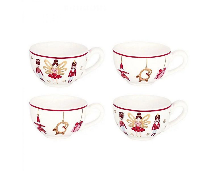 Greengate Geschirr Tassen mit Henkel Xmas Gold (4-teilig) günstig online kaufen