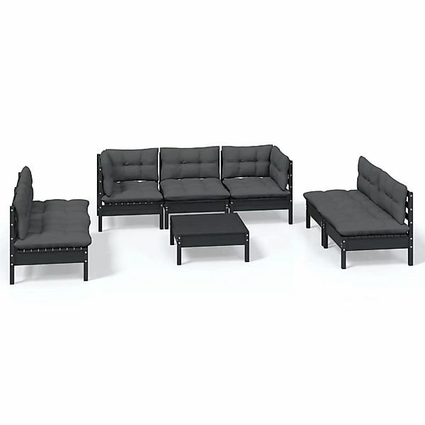 8-tlg. Garten-lounge-set Mit Kissen Massivholz Kiefer günstig online kaufen