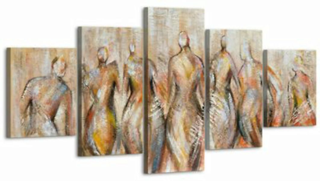YS-Art™ "Gemälde Acryl ""Karneval II"" handgemalt auf Leinwand 160x80 cm" b günstig online kaufen